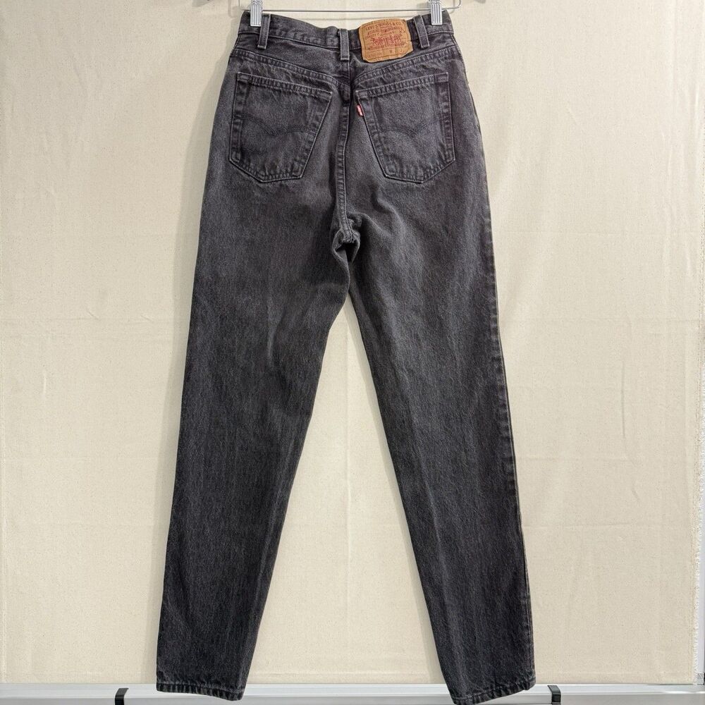 VINTAGE Levis 501 Jean Womens 9 Black Fade 24x32 Tapered Leg 17501-0660 USA Made